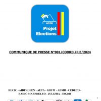 COMMUNIQUE DE PRESSE N°001/COORD./P.E/2024