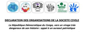 Déclaration des Organisations de la Société Civile : Appel à un sursaut patriotique face aux défis majeurs de la RDC